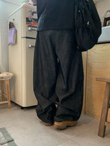 Jean Balloon Double Pintuck Denim