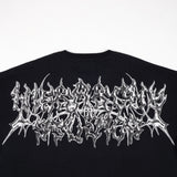 HIERARCHY STUDIOS Chroma - ブラックヒステリアワイドオーバーサイズTシャツ