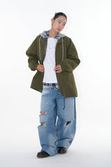 Flock dis curved denim pants