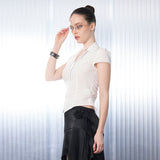 レーシーボウシャツ [White]