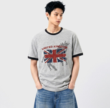 エッセンシャルスタンダード半袖リンガーTシャツ ユニオンホース メランジ