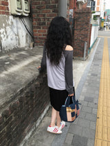 フラワー ラグラン ティーシャツ