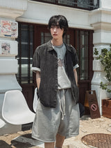 フローピグメントウォッシングショートスリーブシャツ
