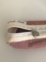 Clam ラウンドペンケース _ Corduroy warm pink