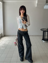 pinter striped low-rise pants