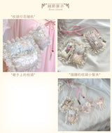 Rose Islandナイトナイト ツートーン ガール刺繍 レースメッシュ パジャマドレス 2WAY