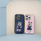 バブルガムエポキシバンパースマートフォンケース(Denim black)
