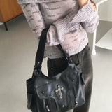 Kalop Vintage Cross Flap Pocket Leather Shoulder Bag