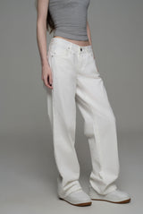 Sunday morning straight low jeans, Pure White