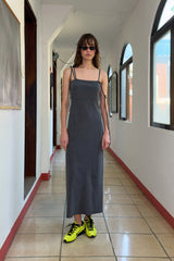 TWO WAY LONG DRESS - CHARCOAL