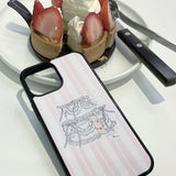 フェイクケーキケース (pink stripe)