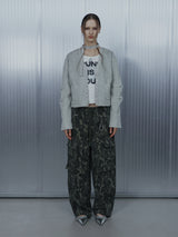 SHORT CHOKER JACKET / LIGHT GRAY