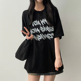 オジーレタリングオーバーサイズフィットショートスリーブTシャツ