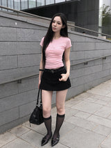 26SS★ [MADE] Ahen Basic Slim Short Sleeve T-shirt