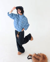 Bobby Checkered Cropped Padded Jacket