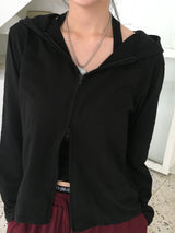 Slab Sweat 2-Way Hooded Zip Up (4c)