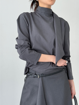 mui tie 2way blouse (2color)