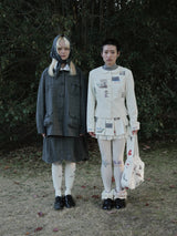 Button polka dot triangle scarf
