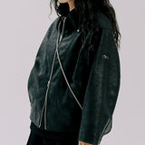 VEGAN LEATHER SINGLE RIDER JACKET