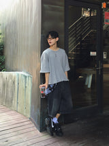 アビン クロップ ワッフル 半袖Tシャツ 4C