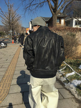 PL Washed Trucker Leather Jacket 2C