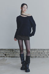 RUBY HOOK OVER KNIT black
