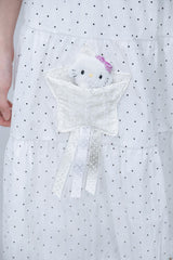 rosette pocket skirt(white)