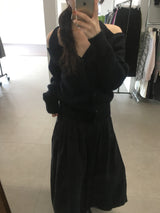 Whistle Angora Halter Neck Cardigan (3color)