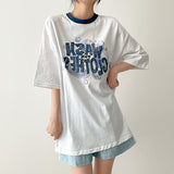 バブルレタリング カラリング半袖Tシャツ(3 colors)
