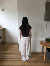 Shirring flare pants (2color)