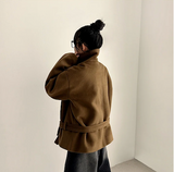 Pony Thick Belt Double High Neck Coat