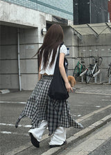 RAW CHECK SKIRT
