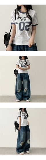 knee damage cutting wide pants