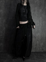 cross square stud pants (2color)