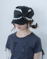 angel ribbon cap(black)