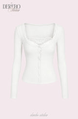 Ria lace layered cardigan long-sleeve  top