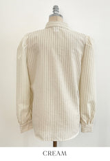 Stoney Stripe Puff Shirt Blouse
