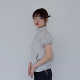 puff sleeve nylon tops