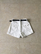 Belted cotton shorts 