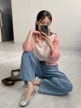 206 バックポケットバルーンフィットワイドデニムパンツ