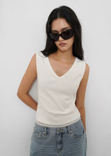 [B-BASIC] Tension Standard V-Neck Sleeveless Top (2 SIZE)