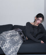rough gothic cross patch cd - charcoal