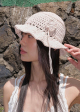 Clover Ruffle Beanie - Light Pink