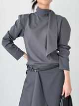 mui tie 2way blouse (2color)