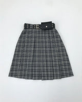 【即日発送】YWD PLAID PLEATS SKIRT + BELT (3color)