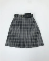 YWD PLAID PLEATS SKIRT + BELT (3color)