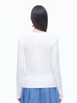 Slit Button T-shirts(WH)
