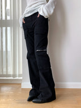 High-End Zipper Long Bootcut Pants
