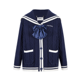 13DE MARZO セーラーニッテッドカーディガン