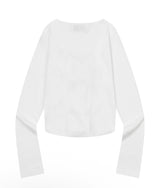 MARING EYELET LACE-UP CORSET LONG SLEEVE T (3COLOR)